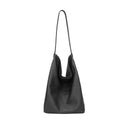 Genuine Cowhide Slouchy Tote Bag 2-in-1 Set – Large Capacity Underarm Shoulder Bag with Drawstring Pouch